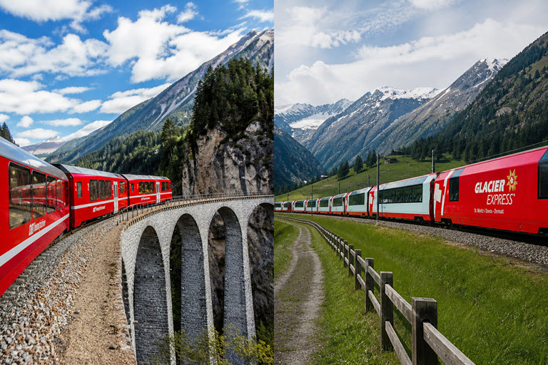 Bernina Express vs Glacier Express